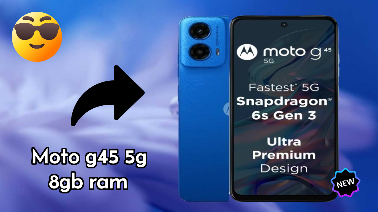 Moto G45 5G 8GB RAM Display Size: 6.5 Inches (16.51 Cm) Screen Quality